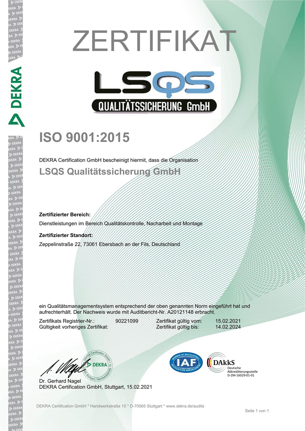LSQS-Zertifikat